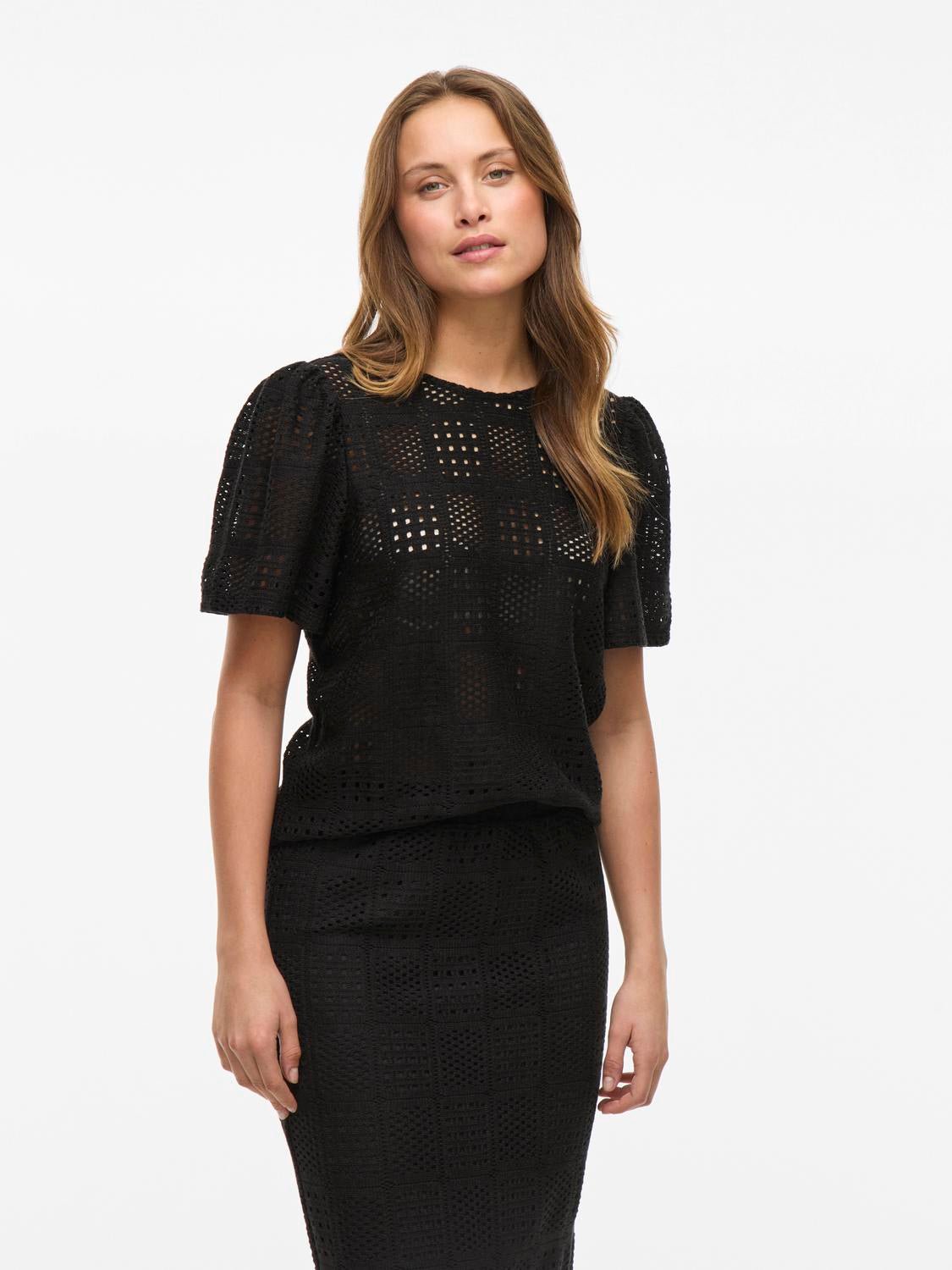 VINOVIRA T-Shirt - Black Beauty - VERO MODA & VILA Bergvik